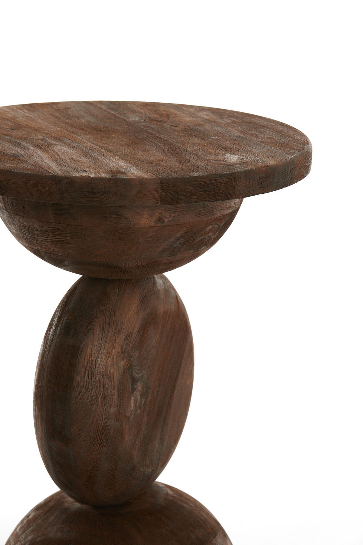 BEISTELLTISCH Mirto Braun Ø40/50 cm - Dunkelbraun, Holz (40/40/50cm) - Light & Living