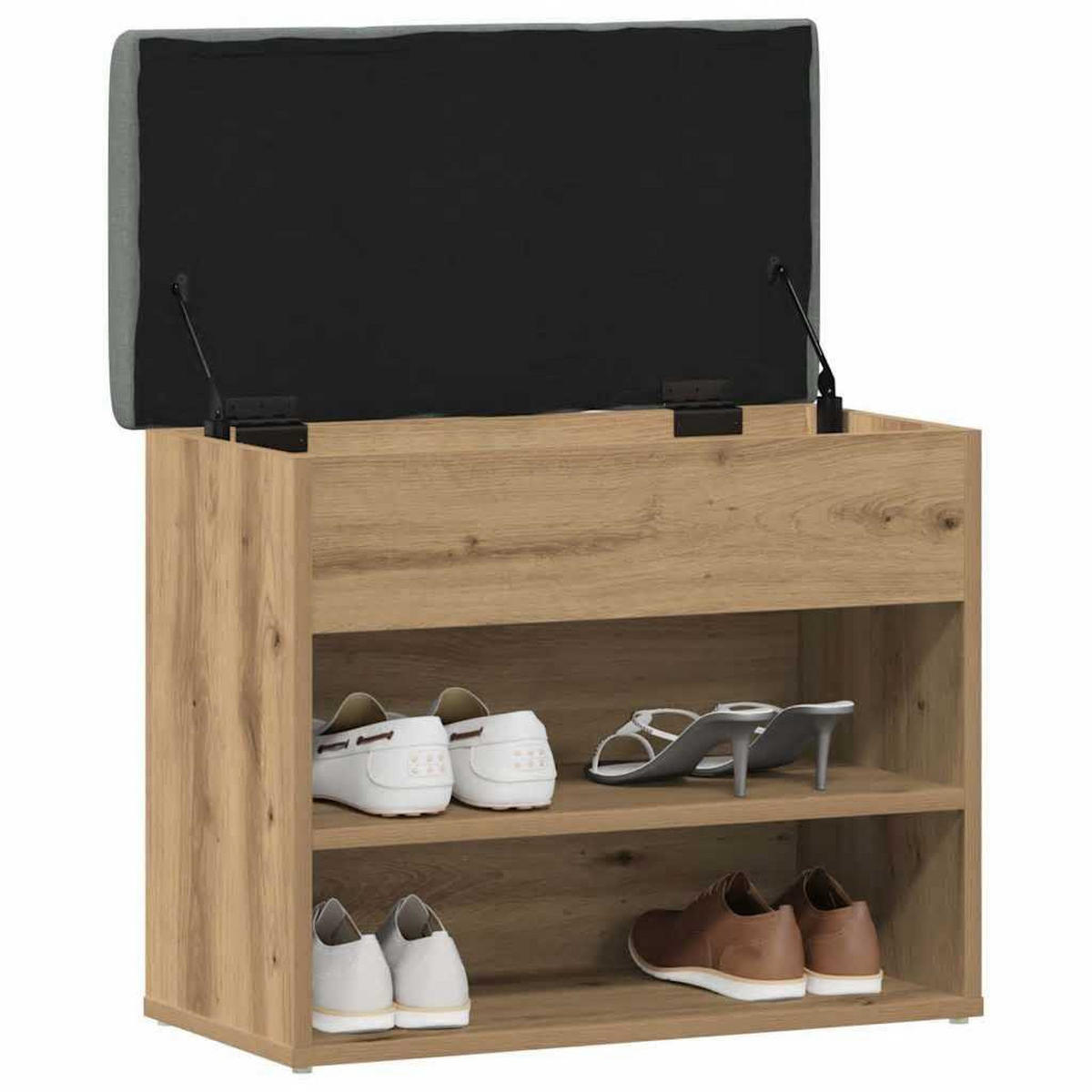 SCHUHBANK Artisan-Eiche 62/32/50 Cm Holzwerkstoff - Braun, Holzwerkstoff (32/50/62cm) - vidaXL