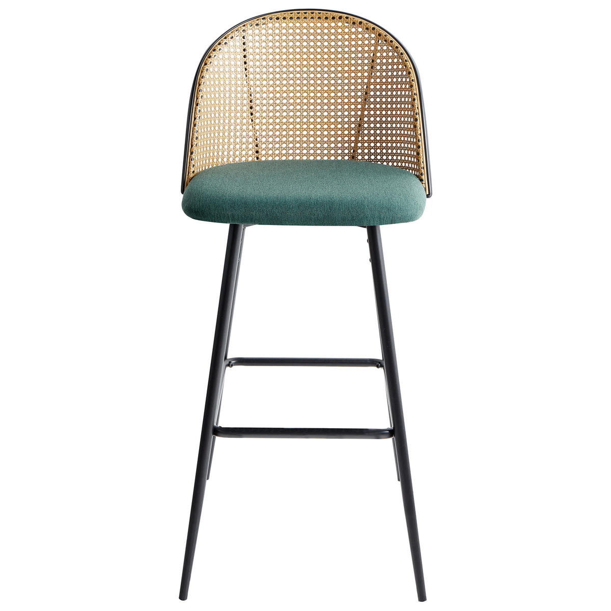 BARSTÜHLEN 2er-Set Schwarz Cornell - Schwarz/Braun, Metall (46/104/51cm) - Beliani