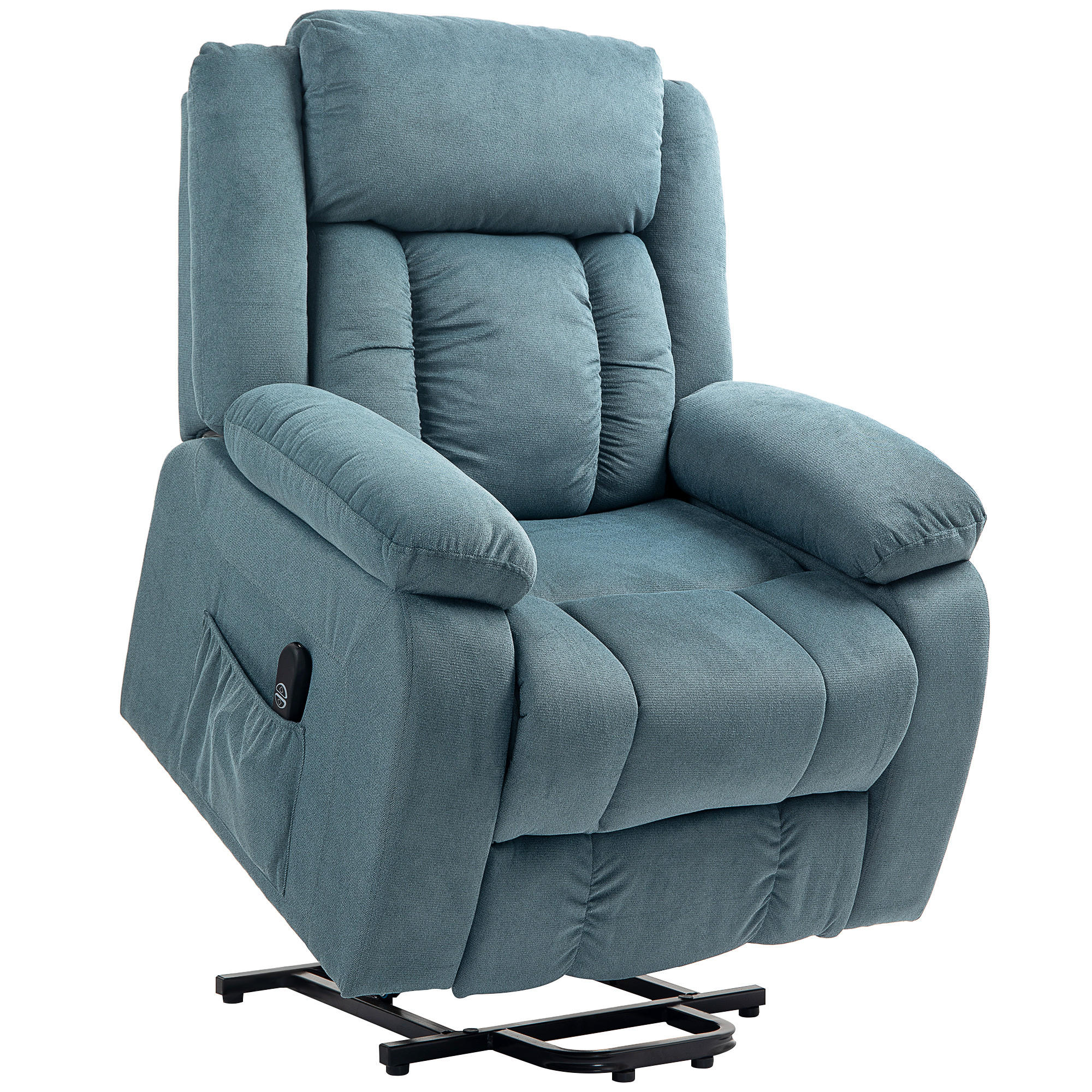 Homcom Fernsehsessel-Mit-Aufstehhilfe Blau 92x105x94 cm