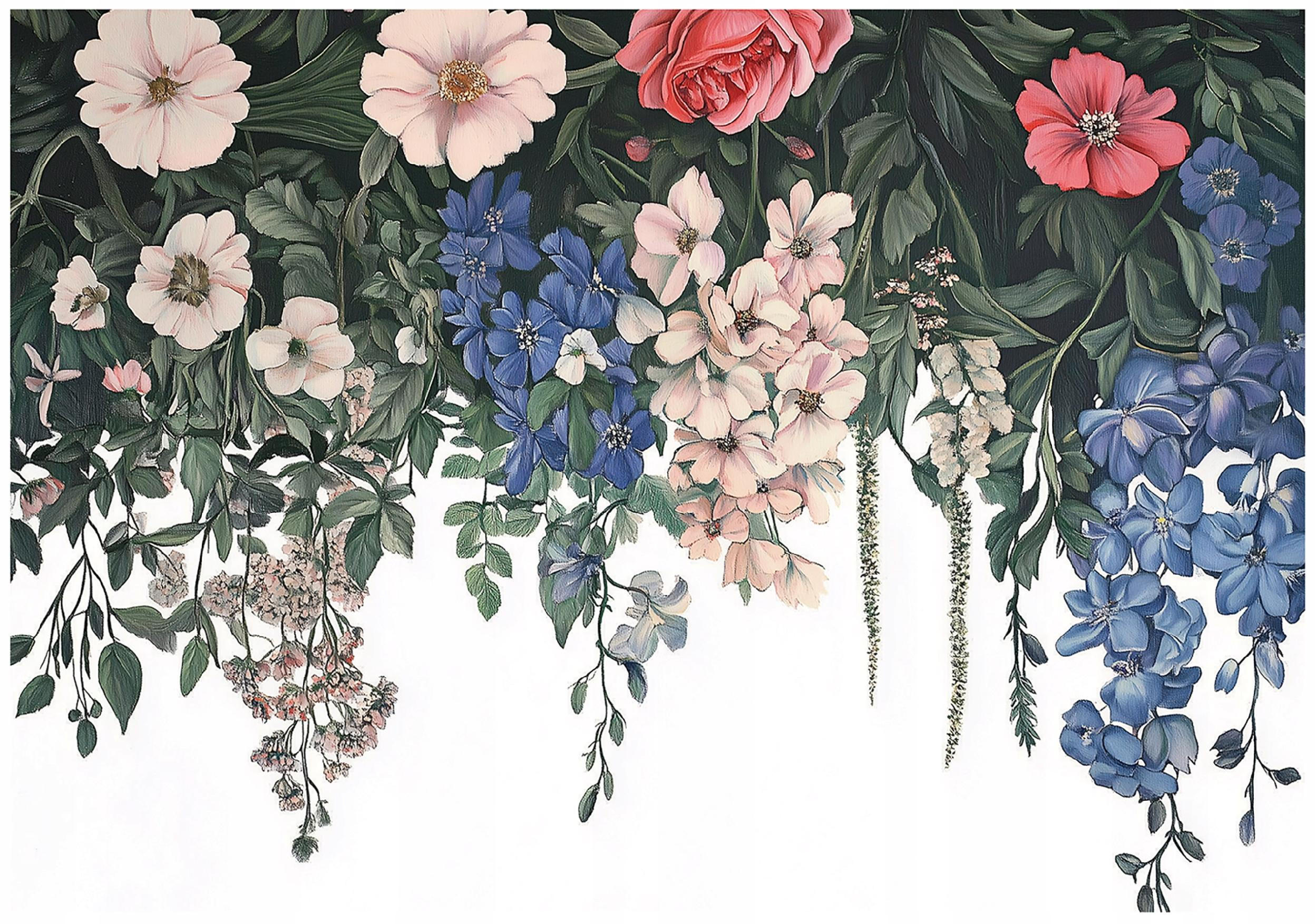 FOTOTAPETE Blumen Natur Blätter Wohnzimmer Vlies Tapete 250x175 - Multicolor, Papier (250/175cm) - Wallarena