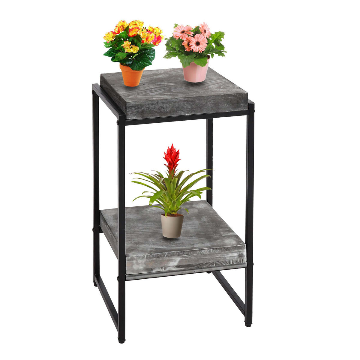 BLUMENTISCH quadratisch Grau - Grau, Holzwerkstoff (32/30/61cm) - MCW