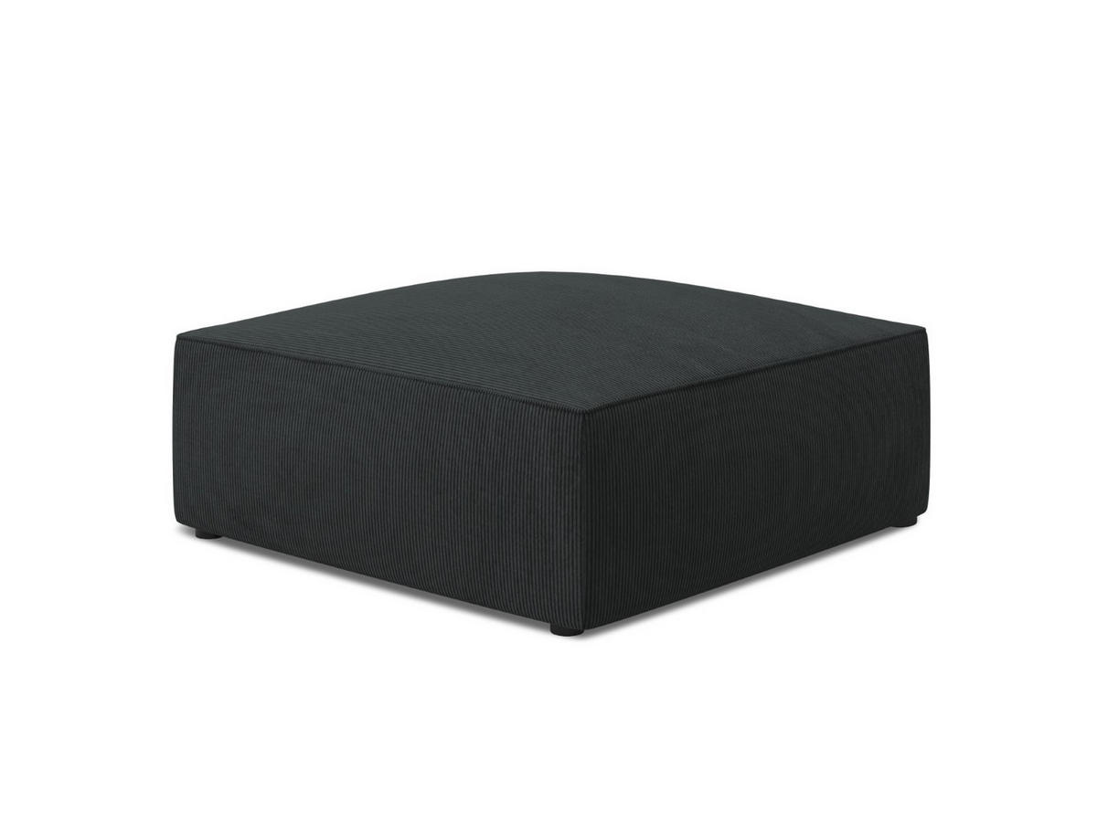 POUF Ruby aus Cord schwarz - Schwarz, Textil (93/40/93cm) - Micadoni