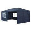 PARTYZELT Gartenzelt blau 3x6 m - Blau, Metall (300/250/600cm) - Juskys