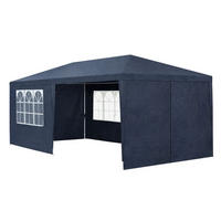 PARTYZELT Gartenzelt blau 3x6 m - Blau, Metall (300/250/600cm) - Juskys
