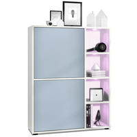 HIGHBOARD Cuba Türen in Denim matt - Pastellblau, Holzwerkstoff (79/105.5/35.5cm) - Vladon