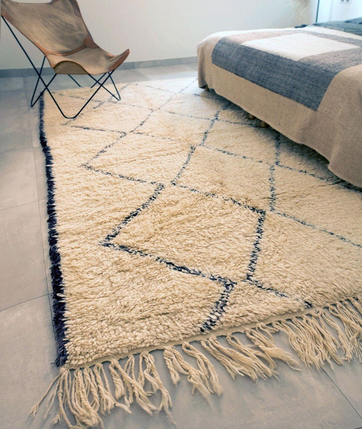 BERBERTEPPICH marokkanisch schwarz weiß Semmarine beige - Beige, Naturmaterialien (250/350cm) - AFK Living