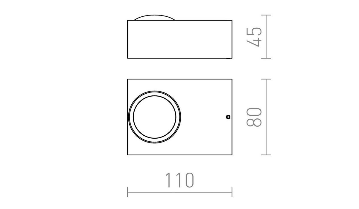 AUSSENLEUCHTE KORSO I gebürstetes Aluminium 5 W IP54 - Silberfarben, Metall (11/8/3cm) - Rendl