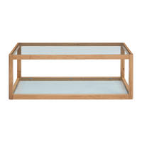 COUCHTISCH - 110 cm x 60 cm - Glas - Transparent, Naturfarben Hell - ZUNARIL - Transparent, Glas (60/110/40cm) - Vente-Unique