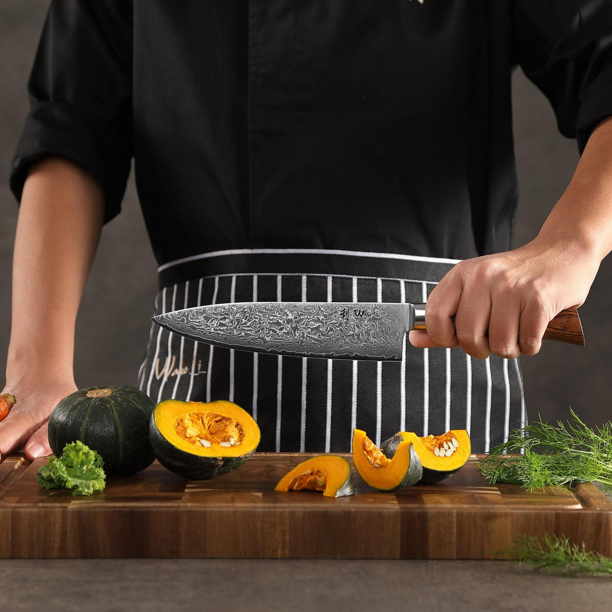 MESSERSET 5-TEILIG 8–20 cm - Braun, Holz/Metall - Wakoli