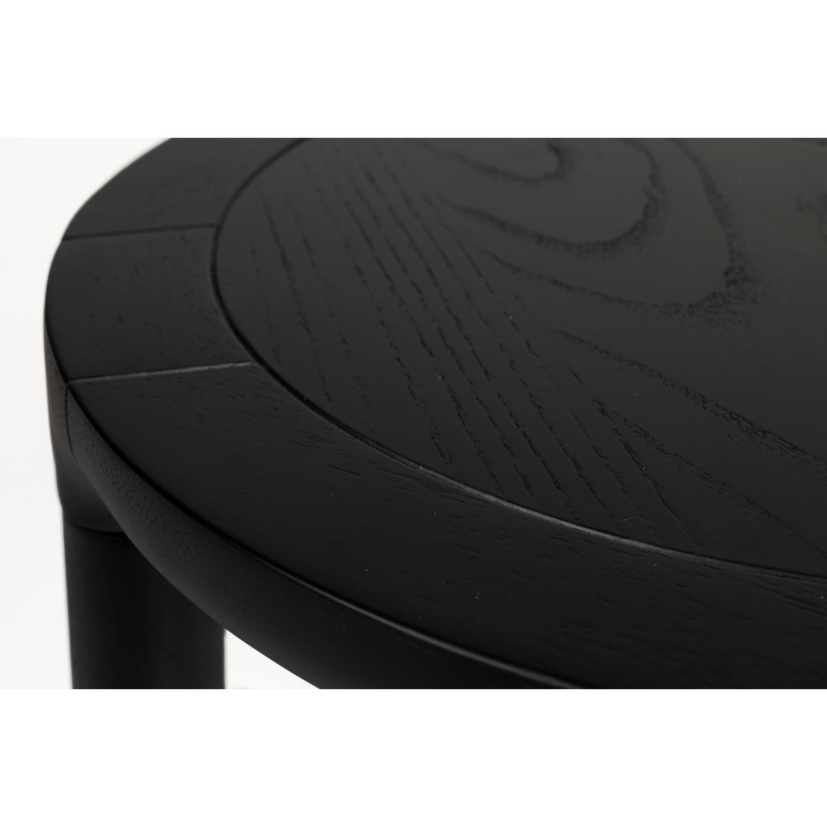 BEISTELLTISCH Storm Rund 45 cm Schwarz - Schwarz, Holz (45/45/45cm) - Zuiver