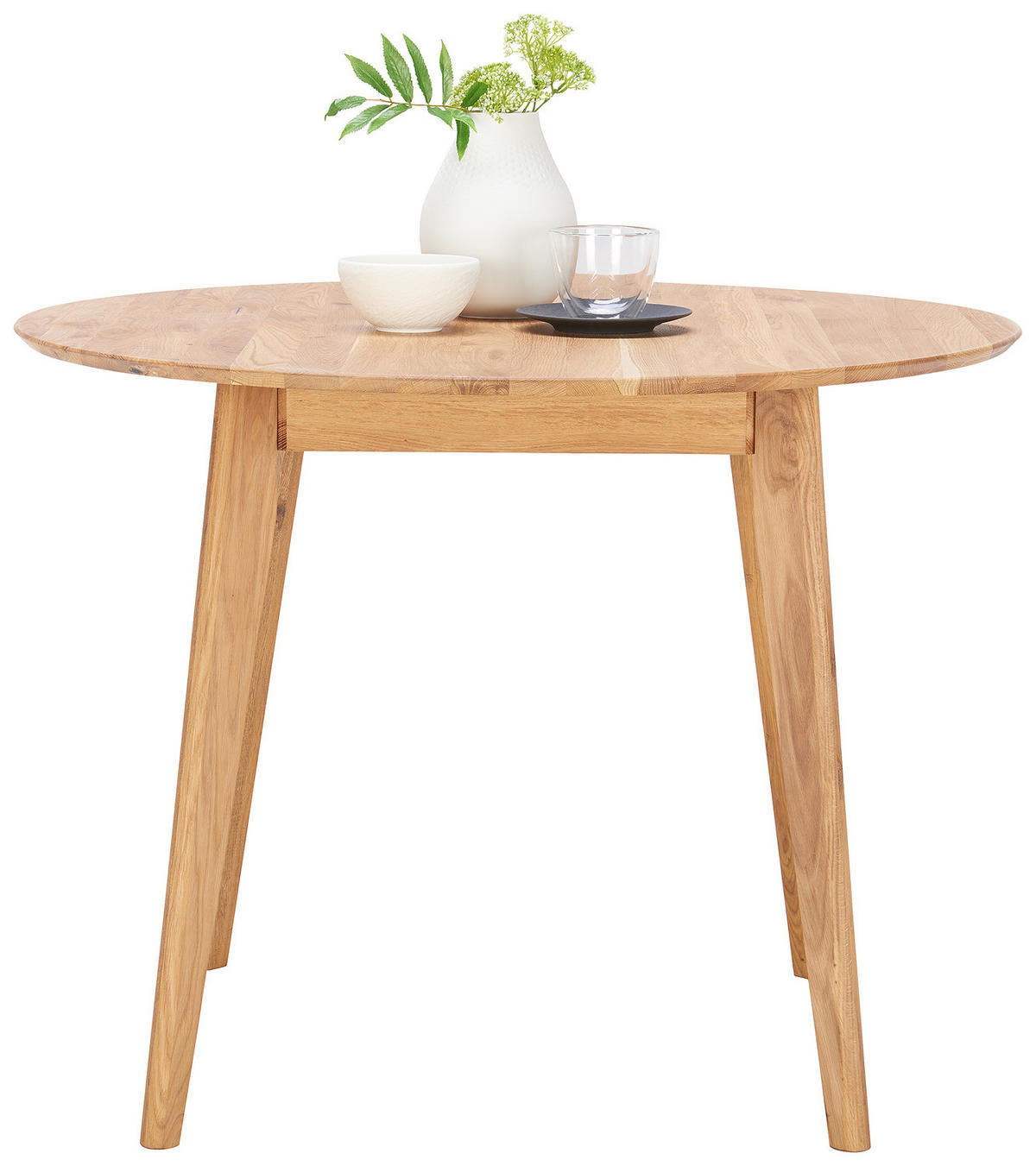 MASSIVER ESSTISCH - Eiche massiv - Braun, Holz (100/100/76cm) - home24