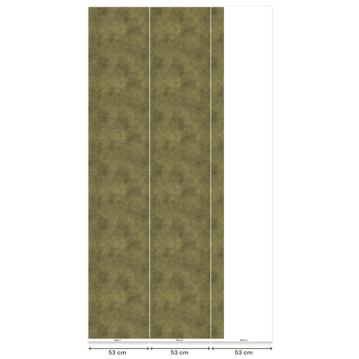 TAPETE - Textur - Abstrakt - Grün - 120x280 cm - Olivgrün, Papier (120/280cm) - OnlyWow