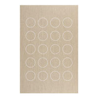 TEPPICH Premium en Vinyle Weiße Kreise 60x200 cm - Cappuccino, Kunststoff (60/200cm) - STORESDECO
