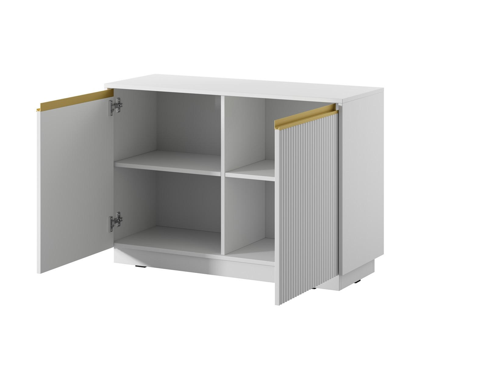 Thumbnail - Bettso Kommode, Weiß, Weiß, Weiß, Holzwerkstoff, 4 Fächer, 1 Schubladen, 104x72x39 cm, Wohnzimmer, Kommoden & Sideboards...