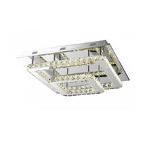 DECKENLEUCHTE Wade, Silber/Chrom, 55cm - Chromfarben, Glas (55/55/18cm) - KOSILUM