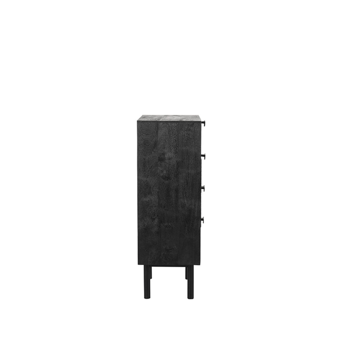 KOMMODE Cotia Schwarz 30/50/90 cm - Schwarz, Holz (50/90/30cm) - LABEL51