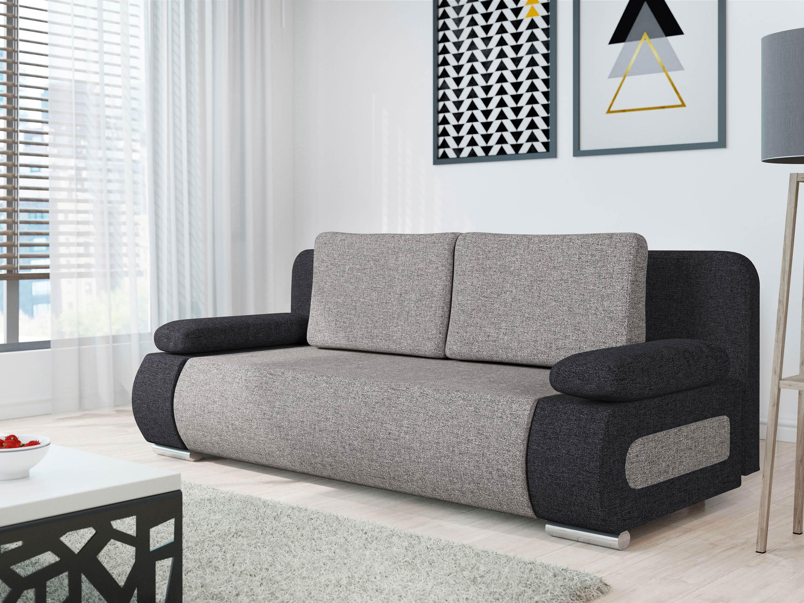 SCHLAFSOFA Emma - Grau, Holz/Kunststoff (200/77/92cm) - MIRJAN24