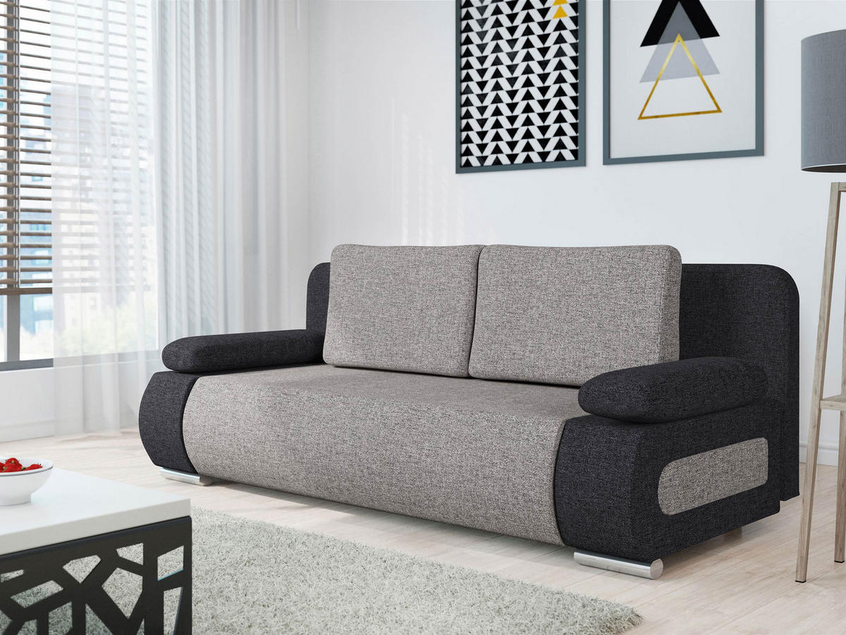 SCHLAFSOFA Emma - Grau, Holz/Kunststoff (200/77/92cm) - MIRJAN24