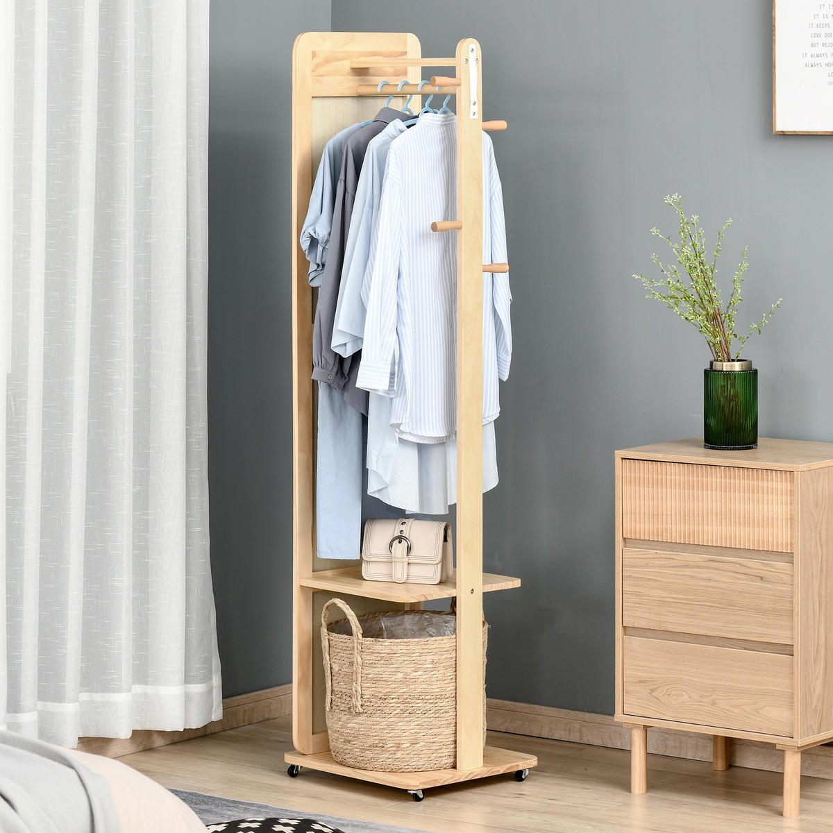 GARDEROBENSPIEGEL DE-17909 Hellholz - Naturfarben, Holzwerkstoff (44.5/170/40cm) - ComfortXL