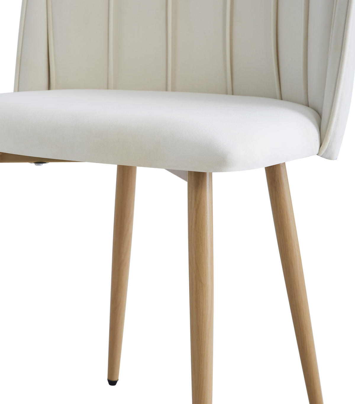 STUHL 2er-Set Samt Beige - Beige, Textil (51/85/53cm) - Nordlys