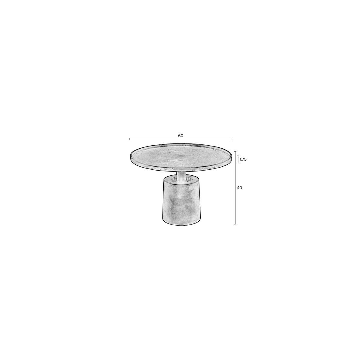 COUCHTISCH - Metall - Gold - Goldfarben, Metall (60/60/40cm) - Drawer