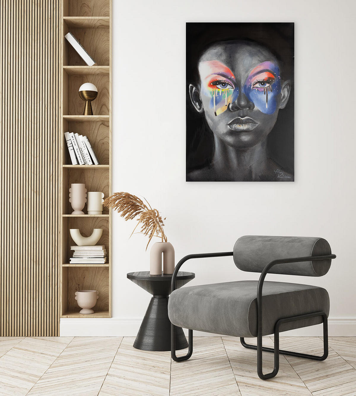 ACRYLBILD HANDGEMALT 60/90 cm - Multicolor, Holz/Textil (60/90cm) - KUNSTLOFT
