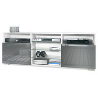 LOWBOARD Granada Front in Grau Hochglanz - Grau, Holzwerkstoff (146/54/35cm) - Vladon