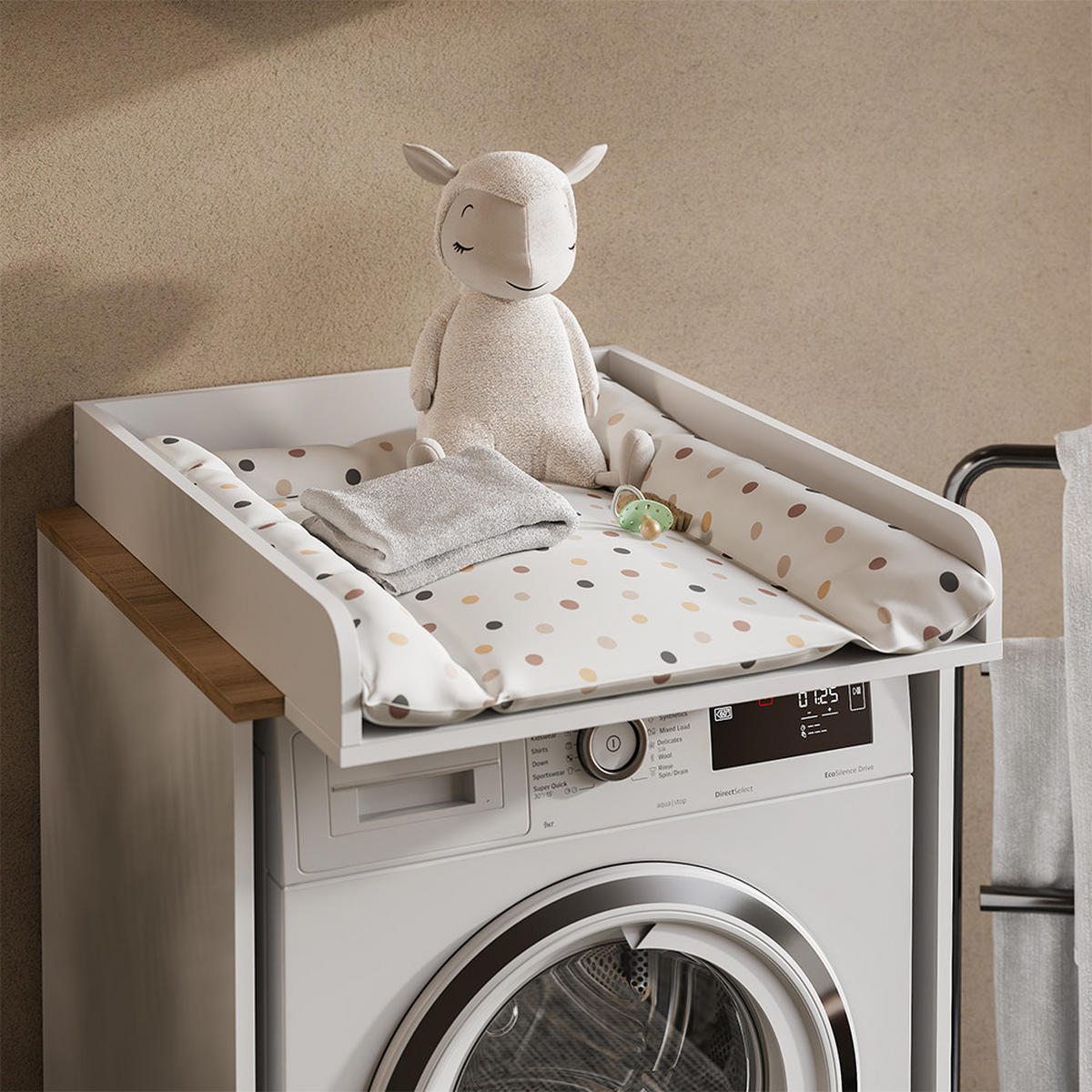 SKŘÍŇKA NA PRAČKU Viktor Bílá/Artisan - bílá, kompozitní dřevo (68/88.2/60cm) - Vicco