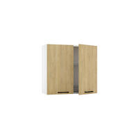 HÄNGESCHRANK W80SU - Dnoria - Moderne Küchen Ästhetik - Eiche Artisan, Holz/Metall (80/72/30cm) - ROYAL24_MARKT