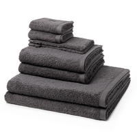 FROTTIERSET Vita 8-teilig - Dunkelgrau, Textil (50/100cm) - Ross