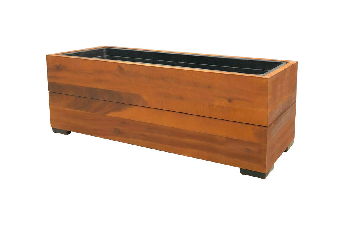 PFLANZKASTEN 20,5x62 cm, Braun, Akazienholz - Braun, Holz (20.5/20.5/62cm) - dasmöbelwerk