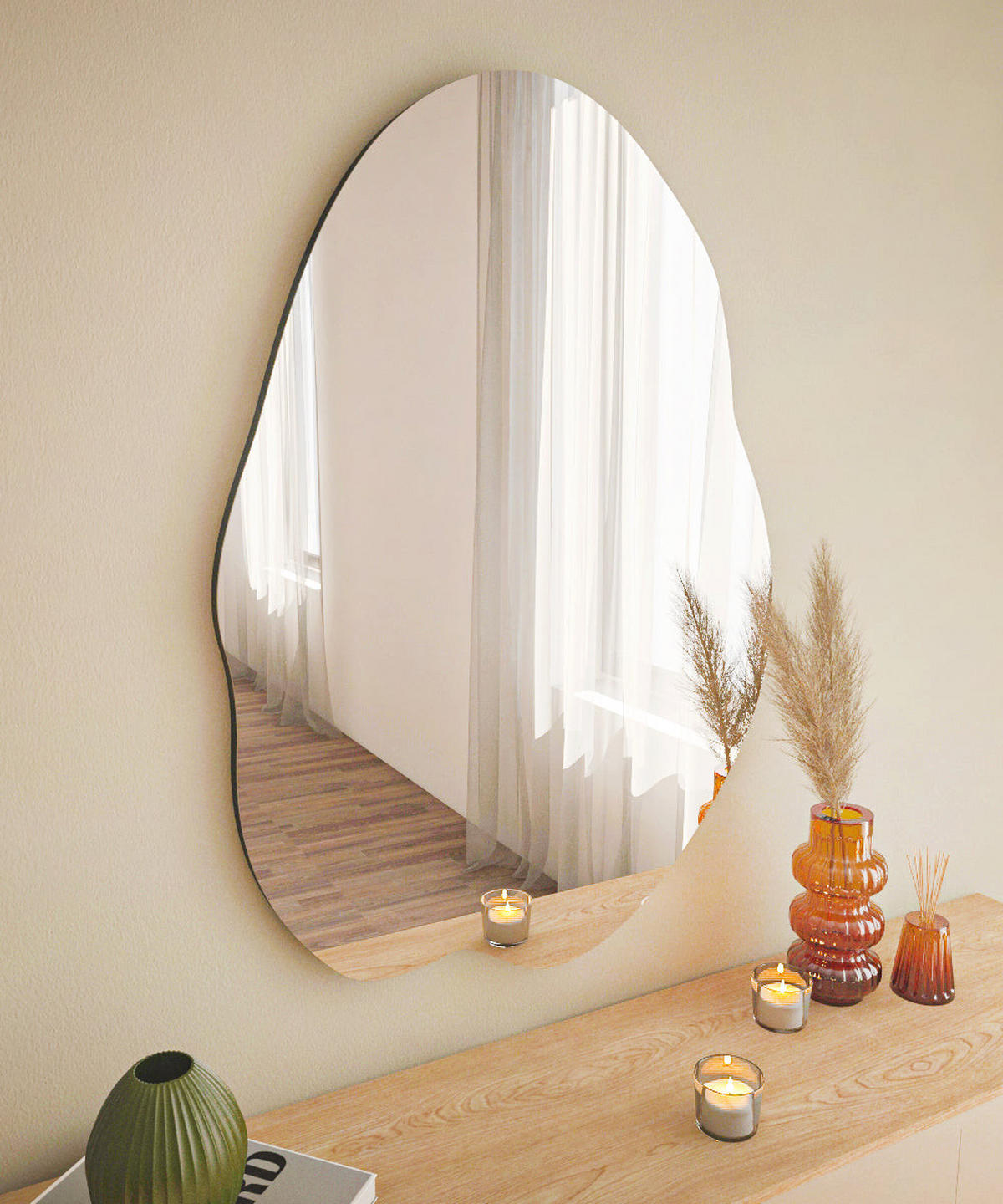 SPIEGEL Oho 60x85cm - Transparent, Holzwerkstoff (60/85/3.5cm) - moebel17