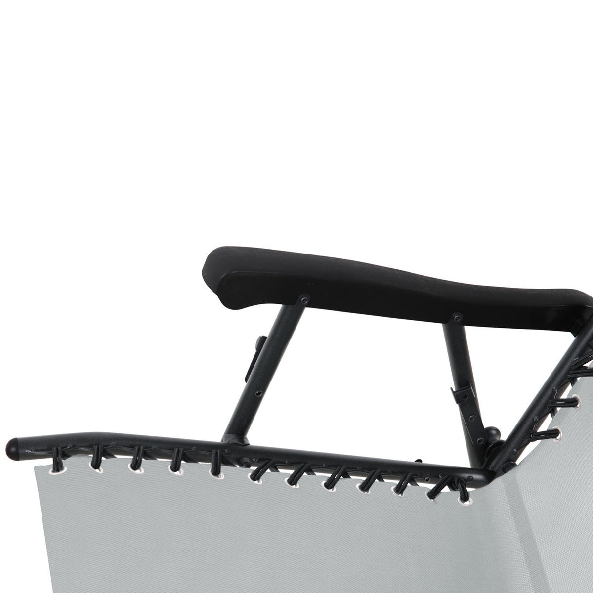 SCHAUKELSTUHL Sonnenschutz Hellgrau - Hellgrau, Metall (65/106/97cm) - SVITA