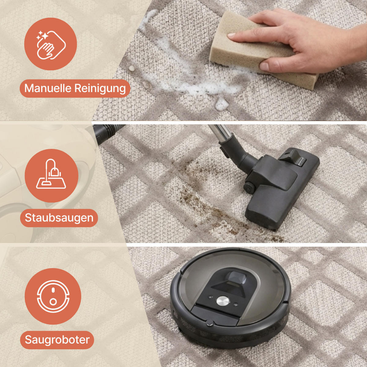 TEPPICH PATIO rund Grau 240/240 cm - Grau, Textil (240/240cm) - Tapiso