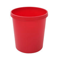 PAPIERKORB Kunststoff 18 Liter 32x31x31 cm Rot - Rot, Metall (31/32/31cm) - PROREGAL