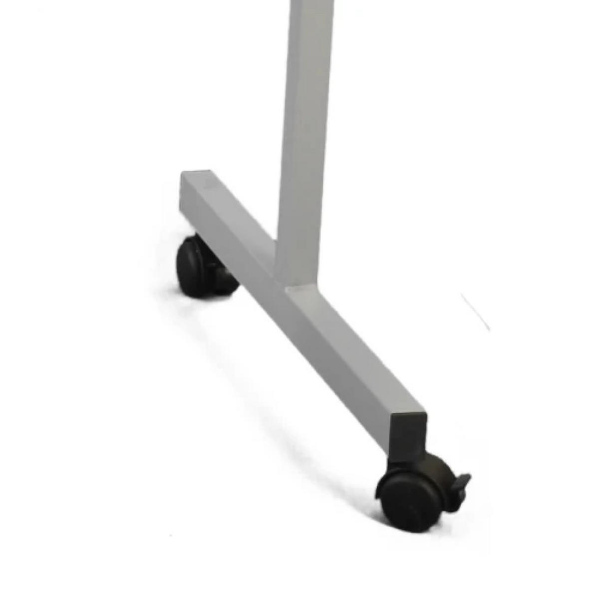 GARDEROBE Mit 2x11 Haken Doppelseitig Auf Rollen Kunststoff Silber - Silberfarben, Metall (140/170/55cm) - PROREGAL