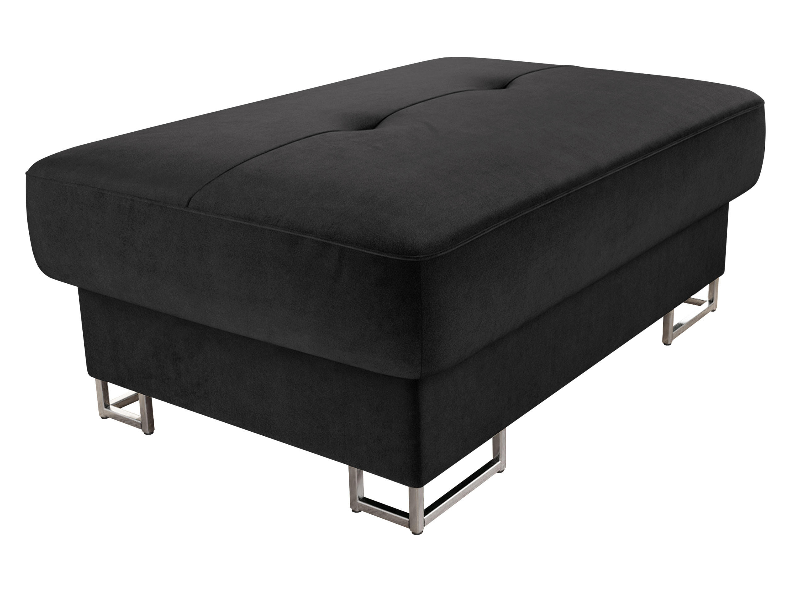 POLSTERHOCKER Cotere - Anthrazit/Silberfarben, Holz/Textil (104/42/67cm) - MIRJAN24