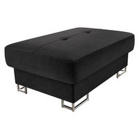 POLSTERHOCKER Cotere - Anthrazit/Silberfarben, Holz/Textil (104/42/67cm) - MIRJAN24