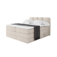 BOXBETT mit Matratze H3|H4 - NINA KING - 160x200 cm - Beige - Champagner, Holzwerkstoff (160/200cm) - ALTDECOR