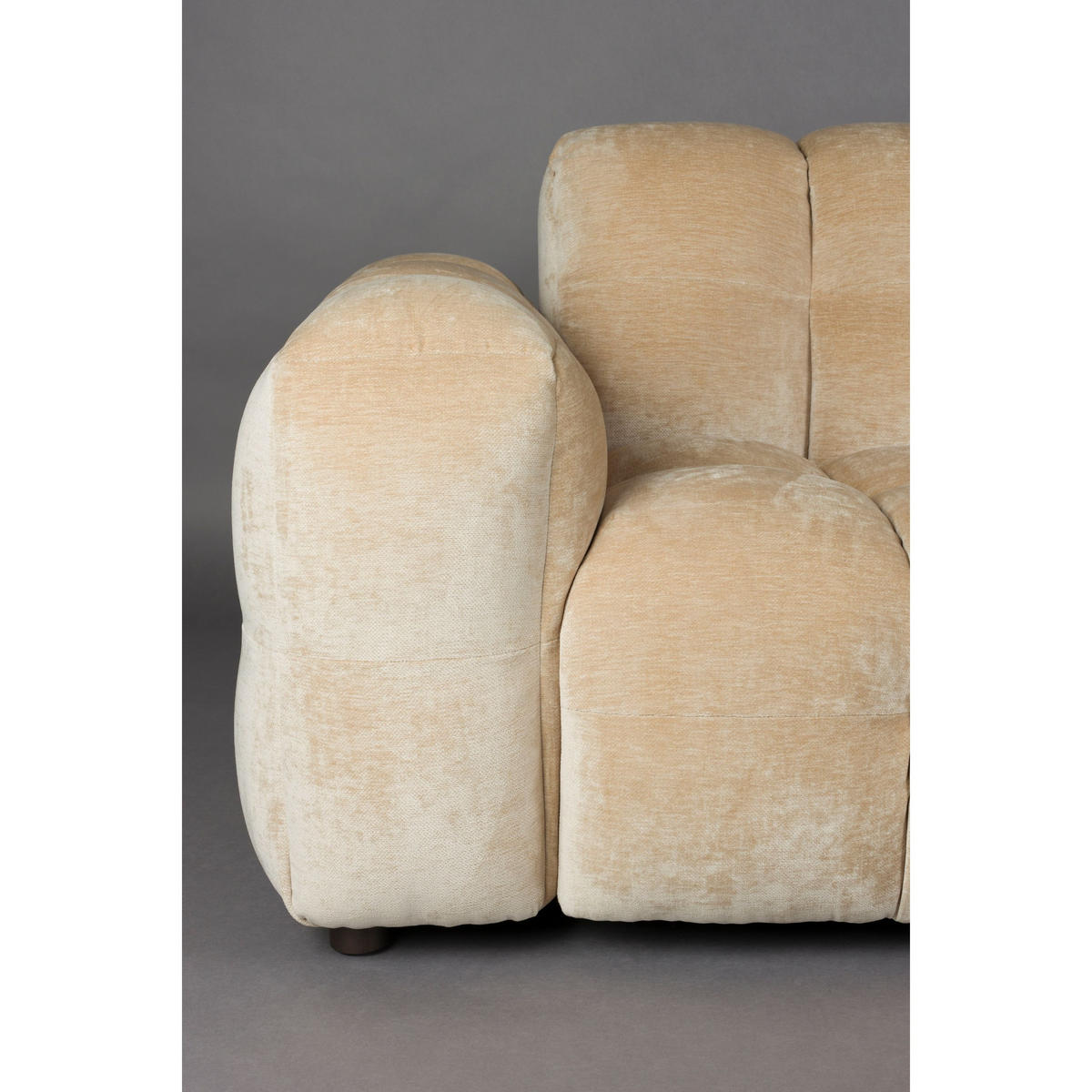 SOFA 4,5-SITZER Hackman Samt Beige - Beige, Kunststoff (364/84/102cm) - Dutchbone