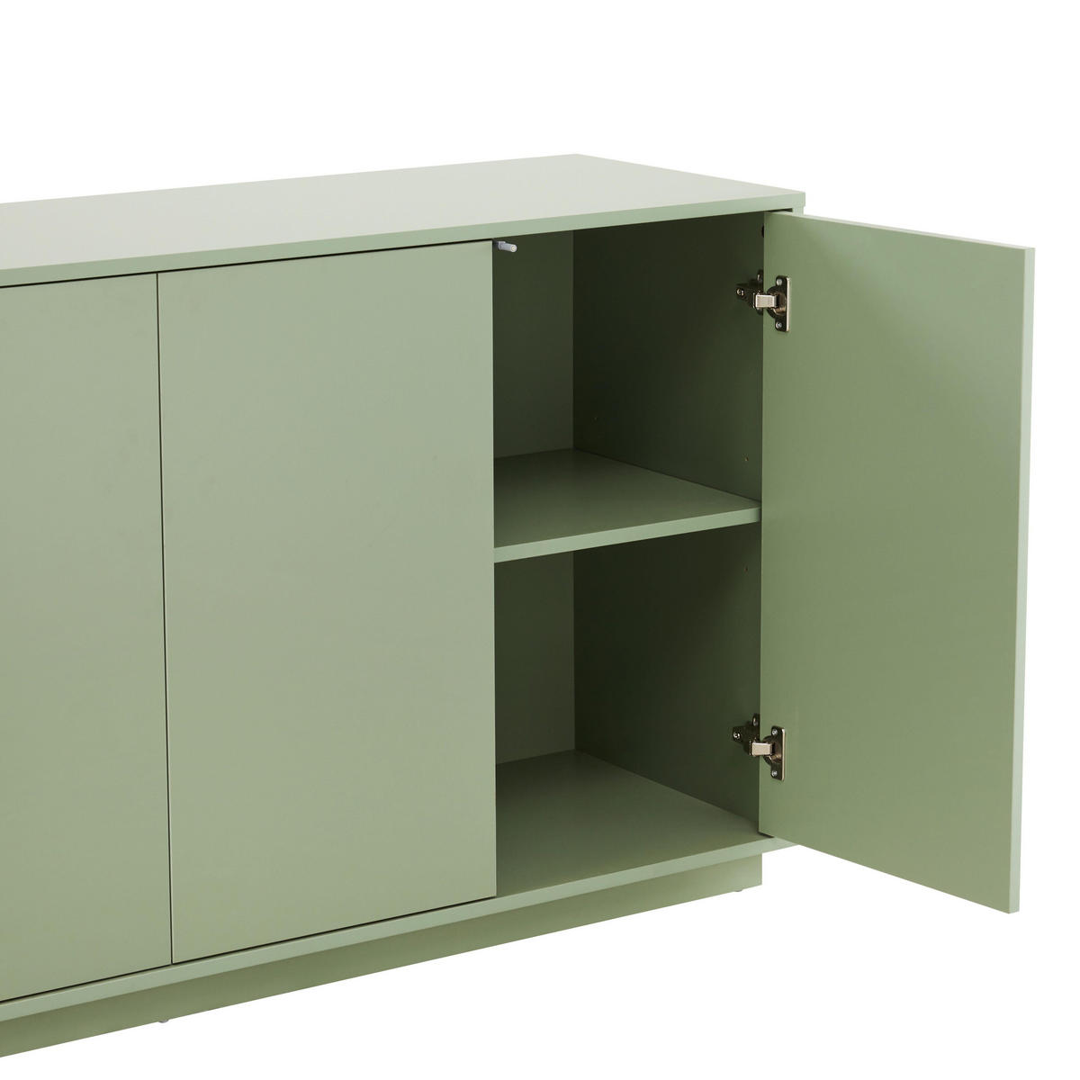 SIDEBOARD 160 cm, Grün - Grün, Holz (45/80/160cm) - Oviala