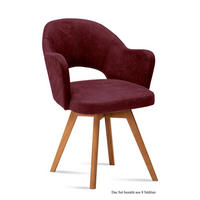ARMLEHNSTUHL (8er-Set) Dolly 59x87x61 Eiche geölt/Marsala - Eichefarben/Brombeere, Kunststoff (61/87/59cm) - 58aufmkessel
