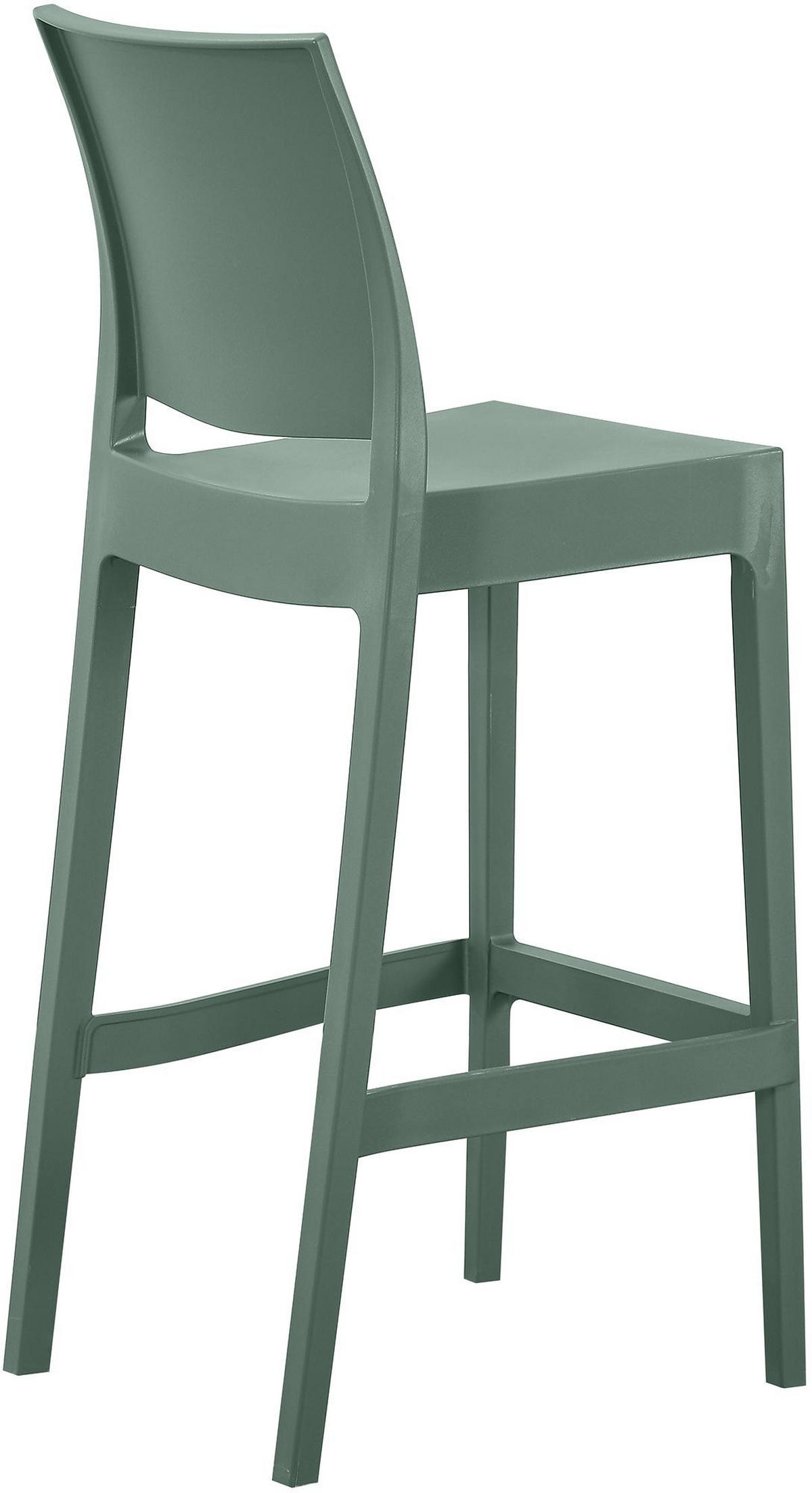 BARHOCKER Kunststoff Oliv - Olivgrün, Kunststoff (41/106/52cm) - CLP
