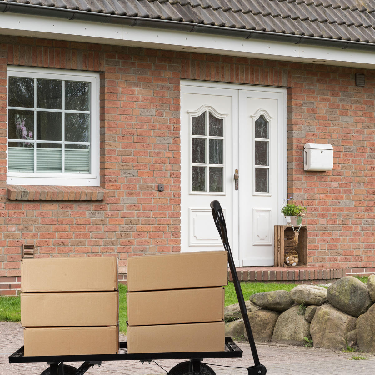 HANDWAGEN - Schwarz, Kunststoff/Metall (51/34.5/96cm) - Relaxdays