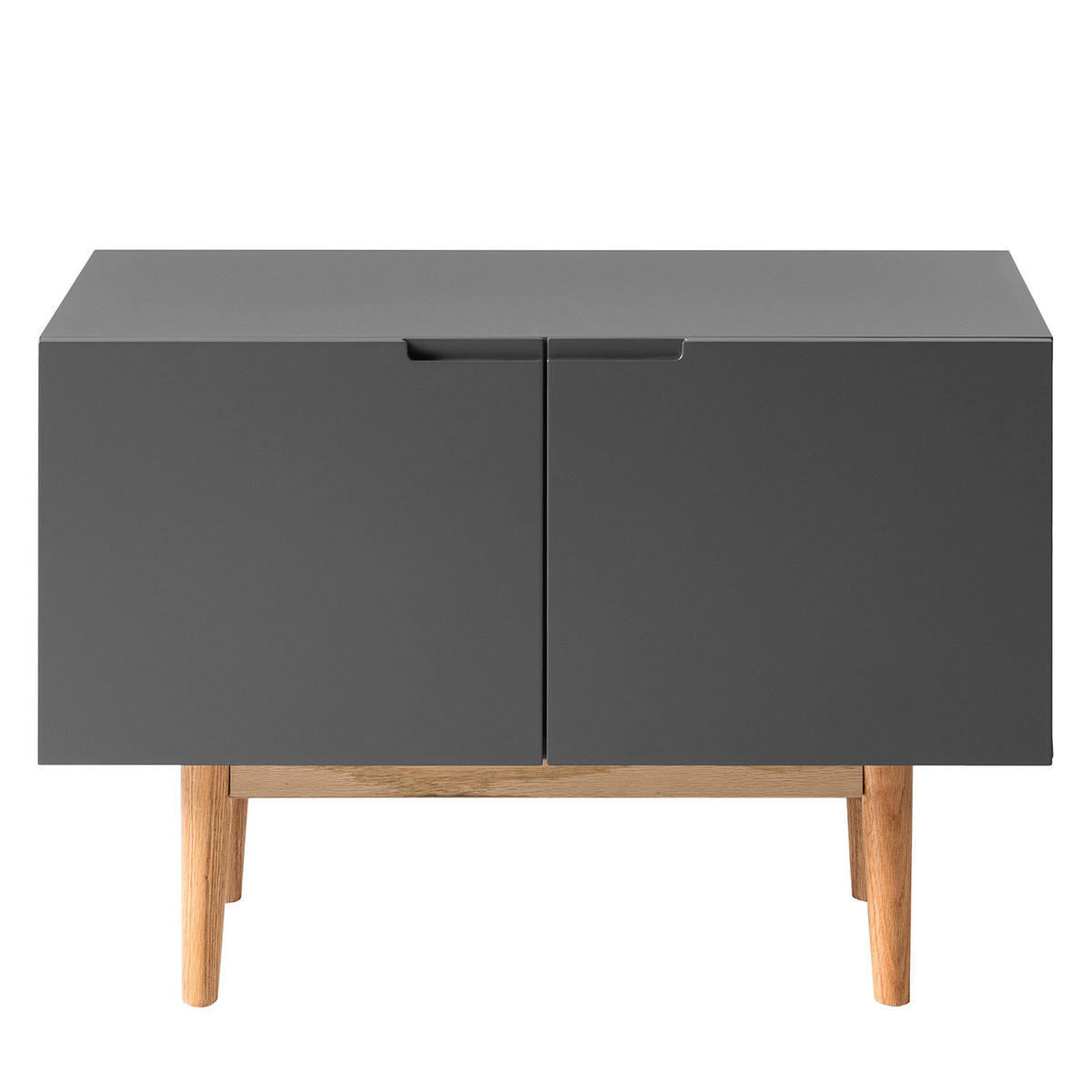 SCHUHKOMMODE - Eichefarben/Grau, Holzwerkstoff (76/52/37cm) - home24