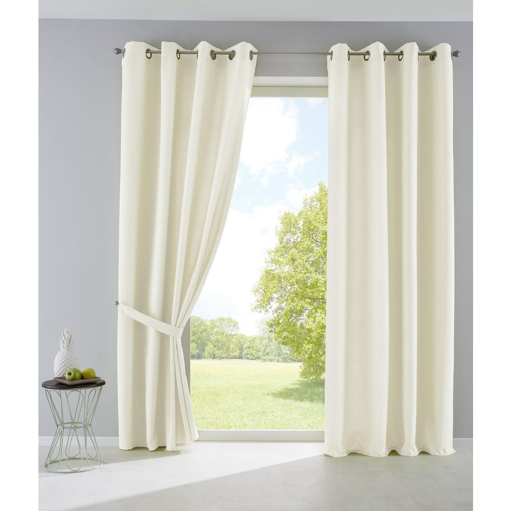 Thumbnail - Gardinenbox Vorhang, Creme, Textil, 140x175 cm, Oeko-Tex® Standard 100, Wohntextilien, Gardinen & Vorhänge, Fertiggardin...