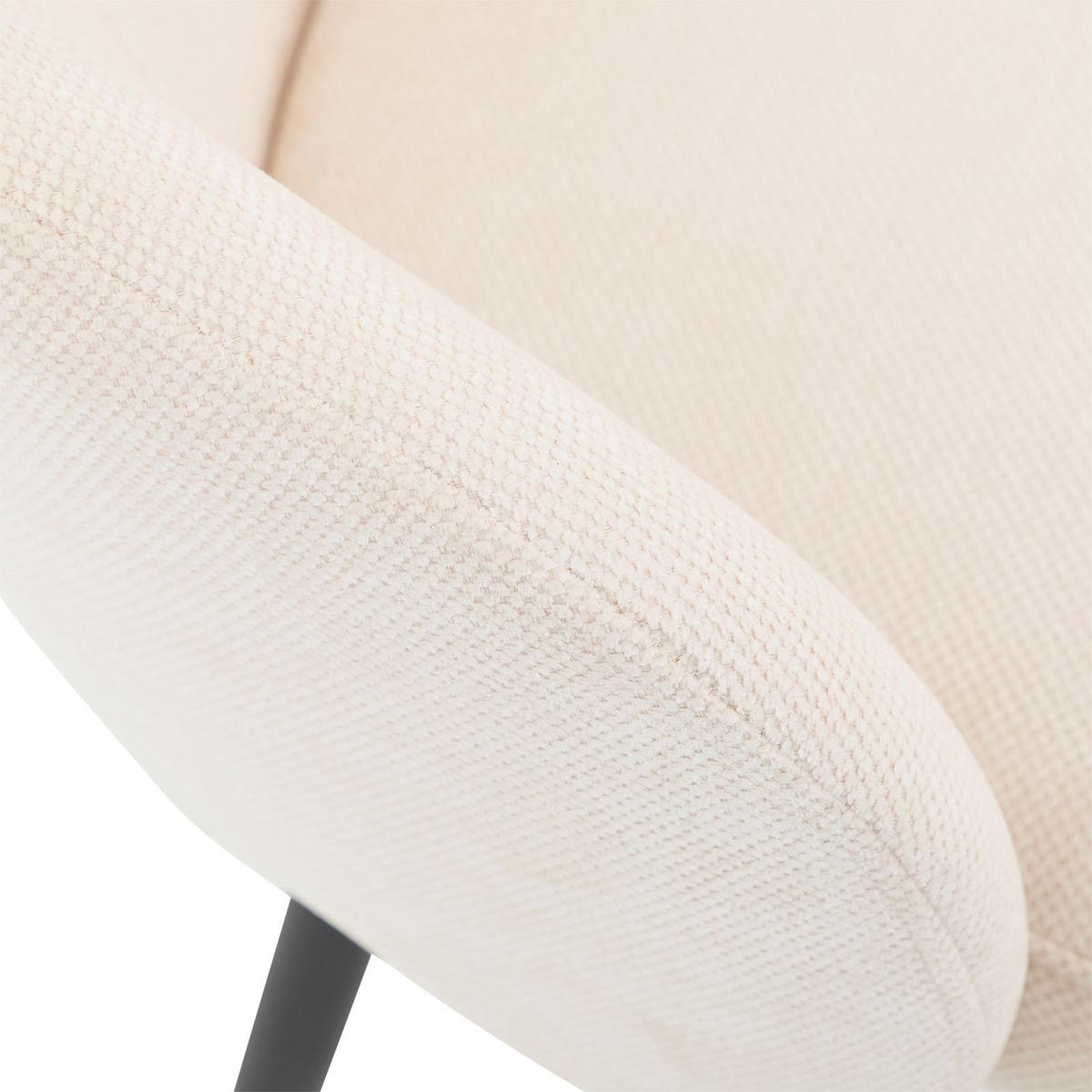 ESSZIMMERSTÜHLE KURSI 2er-Set cremeweiß - Creme, Textil (57/77/60cm) - IDIMEX