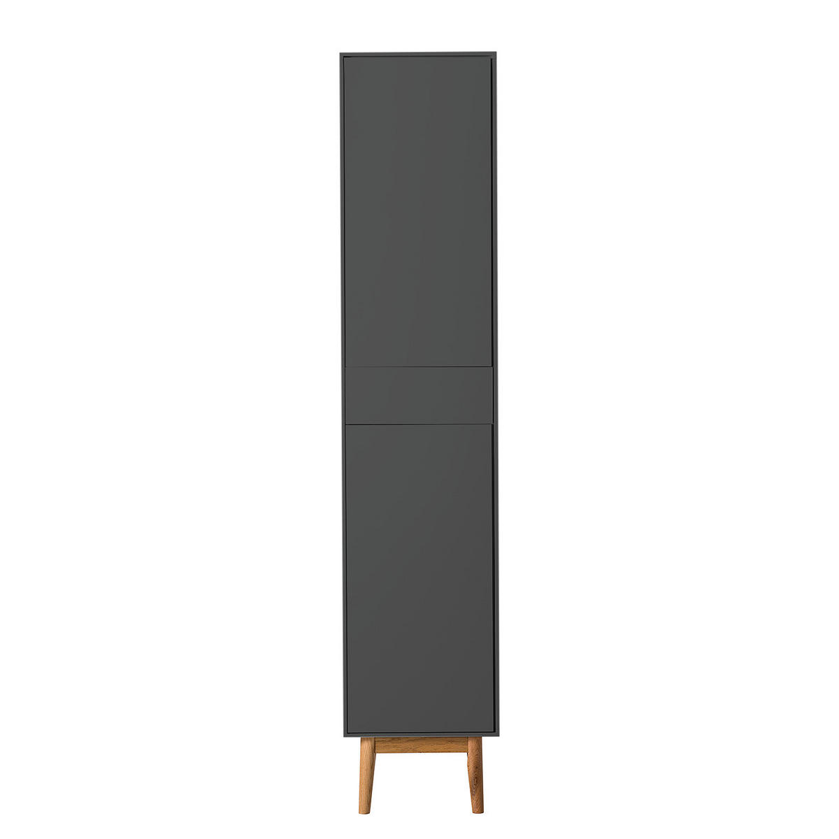 HOCHSCHRANK - Eichefarben/Grau, Holz/Holzwerkstoff (40/195/32cm) - home24