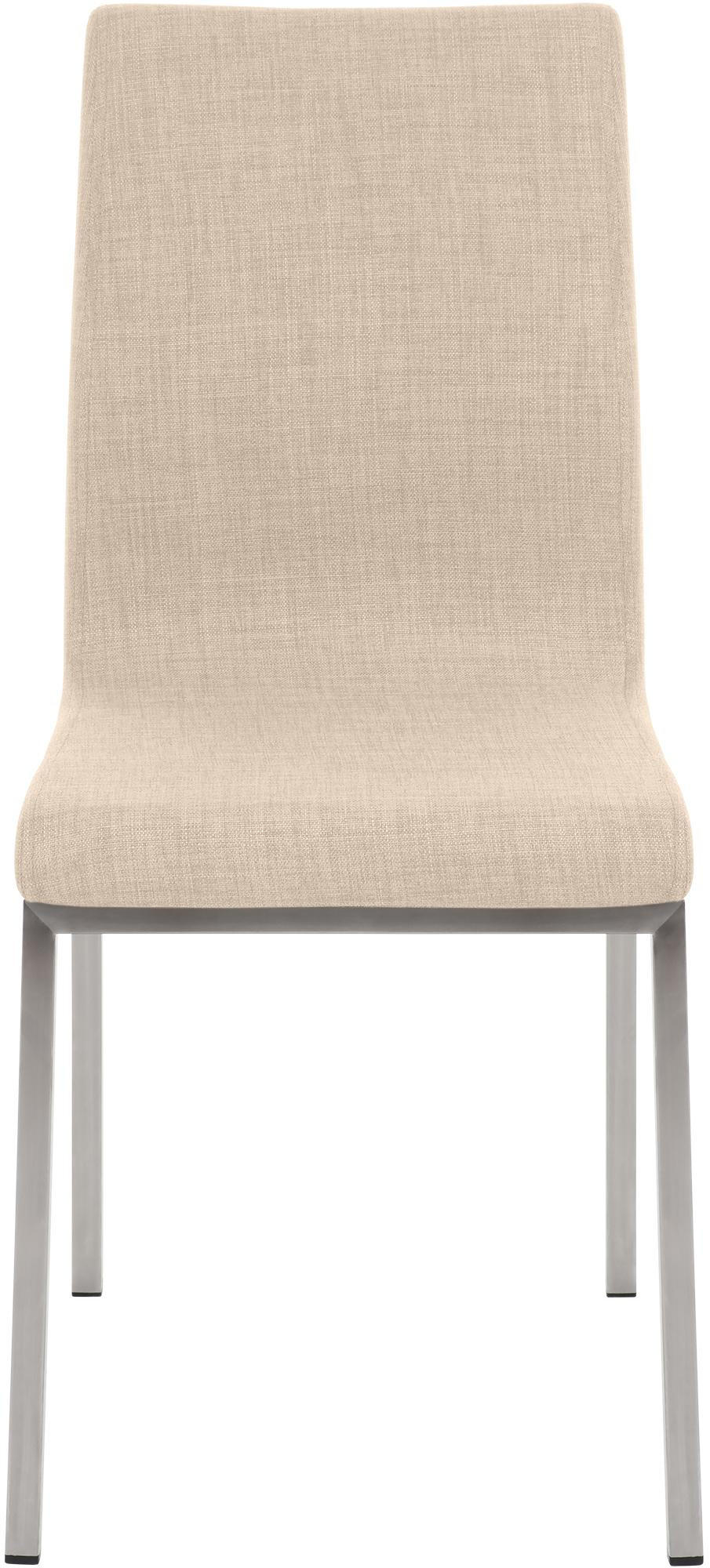 STUHL Stoff Creme - Edelstahlfarben/Creme, Textil/Metall (40/88/50cm) - CLP